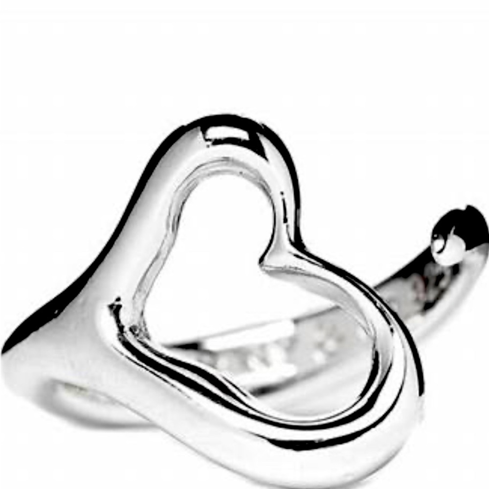 Tiffany & Co Open Heart Ring Sterling Silver